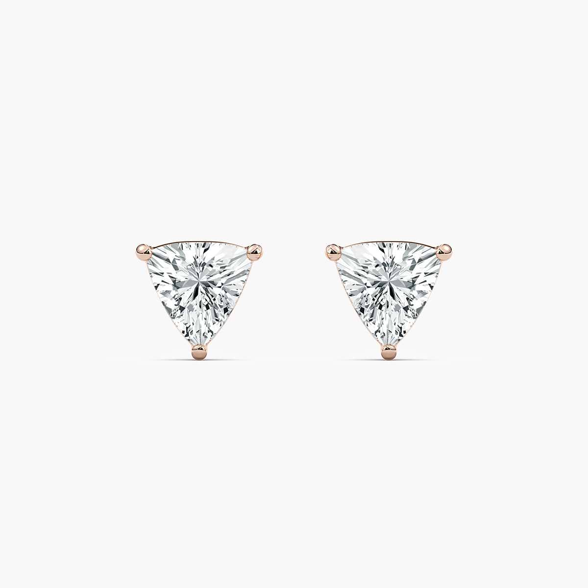 Trillion Lab Grown Diamond Stud Earrings