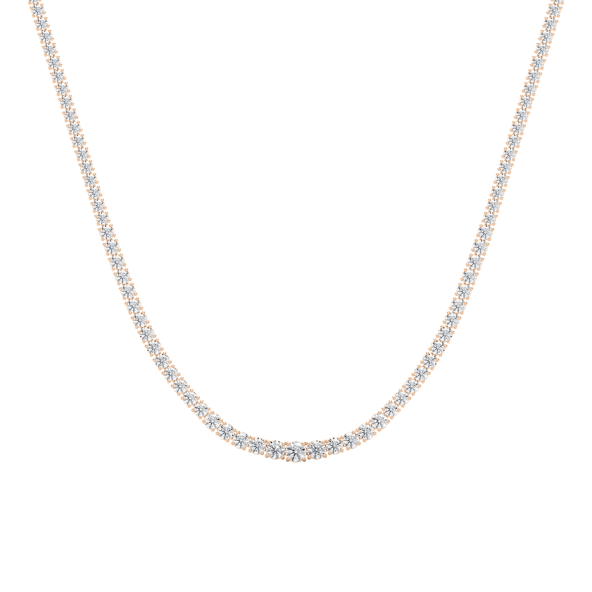 Riviera Round Diamond Tennis Necklace