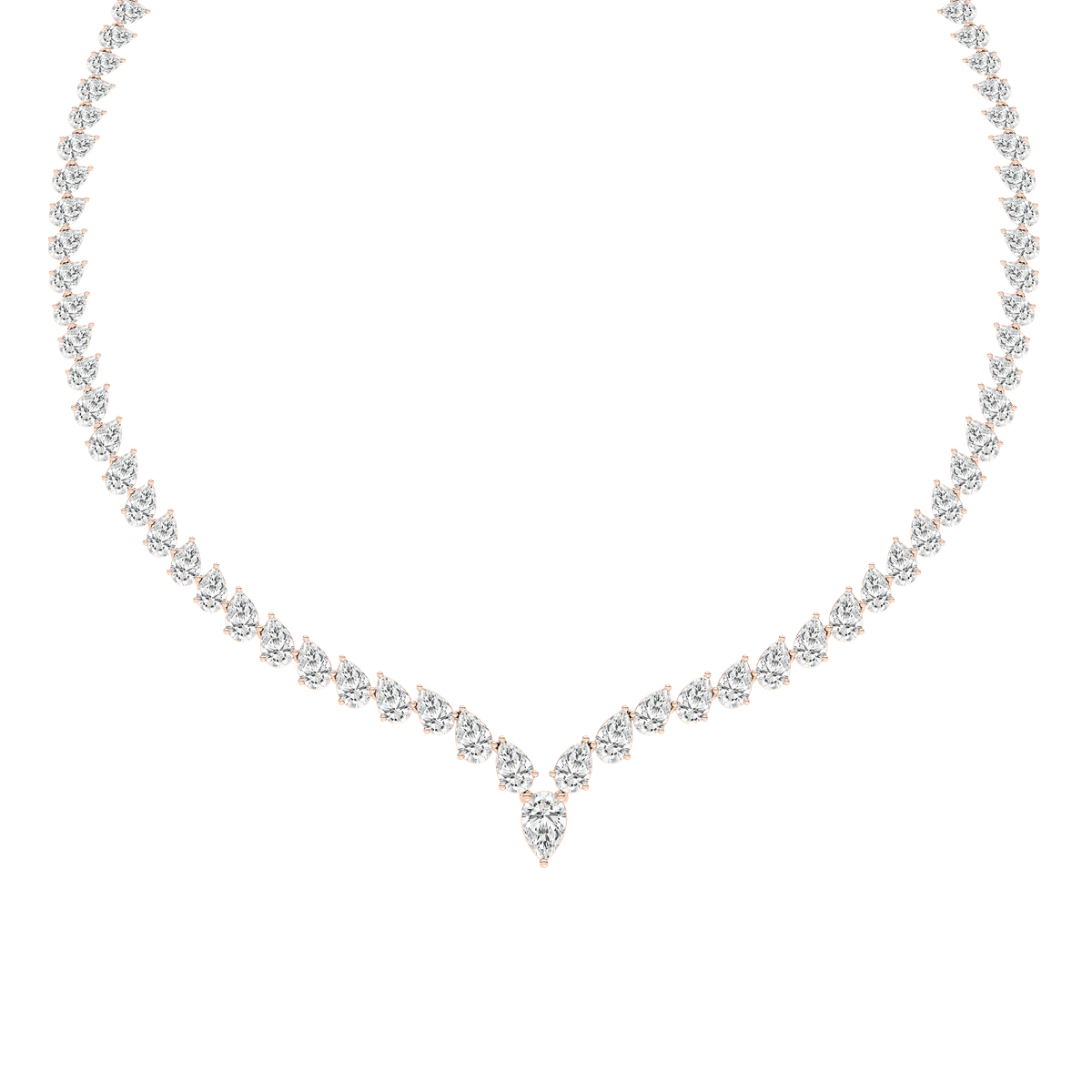 Pear Cut Diamond Necklace