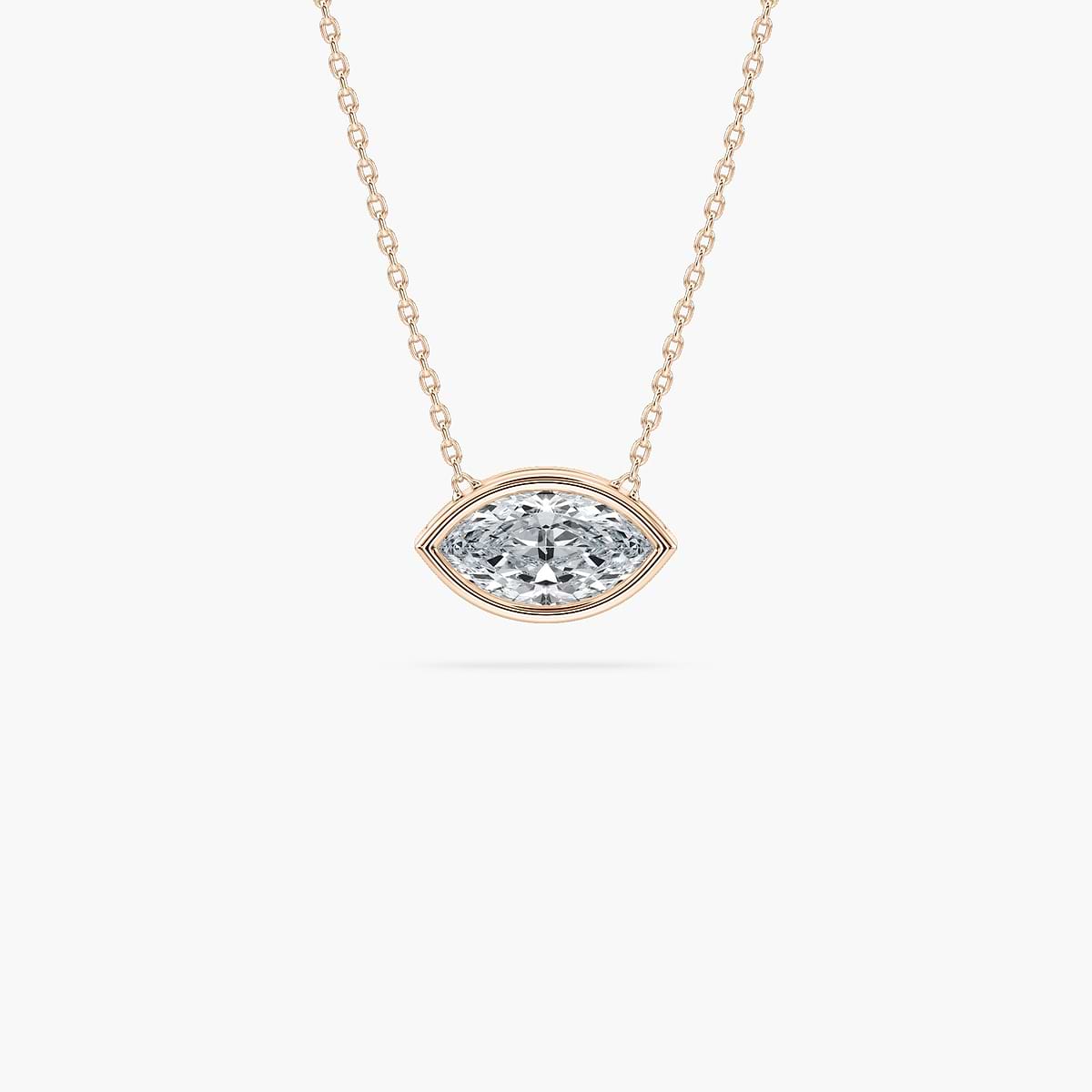 Modern Bezel Marquise Pendant