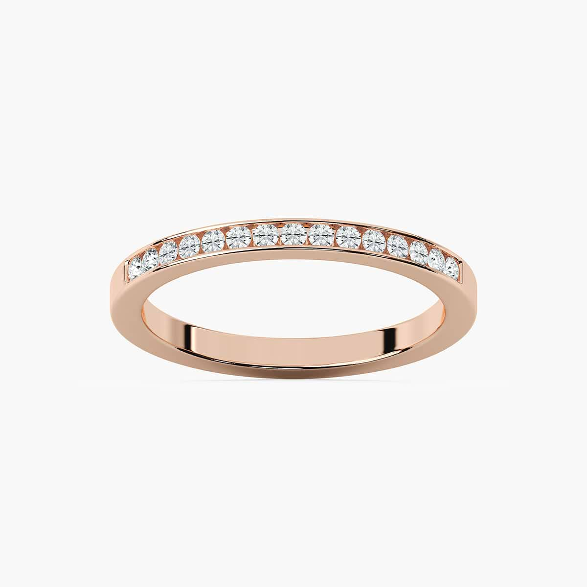 Round Diamond Channel Set Band