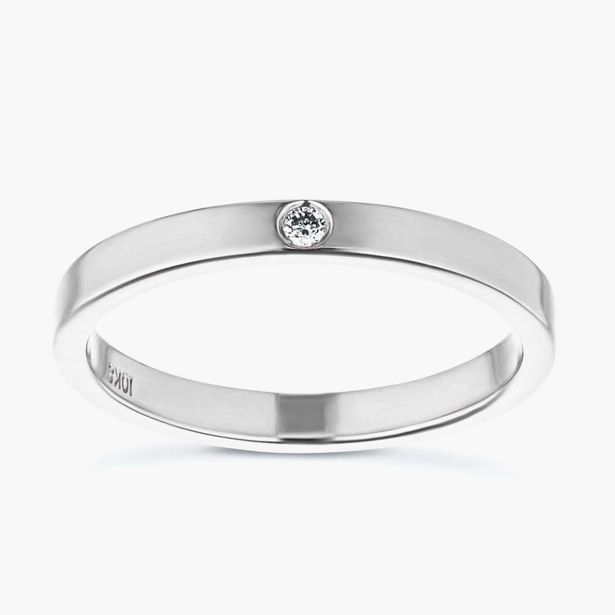 Lab-Grown Diamond Single Stone Stackable Band