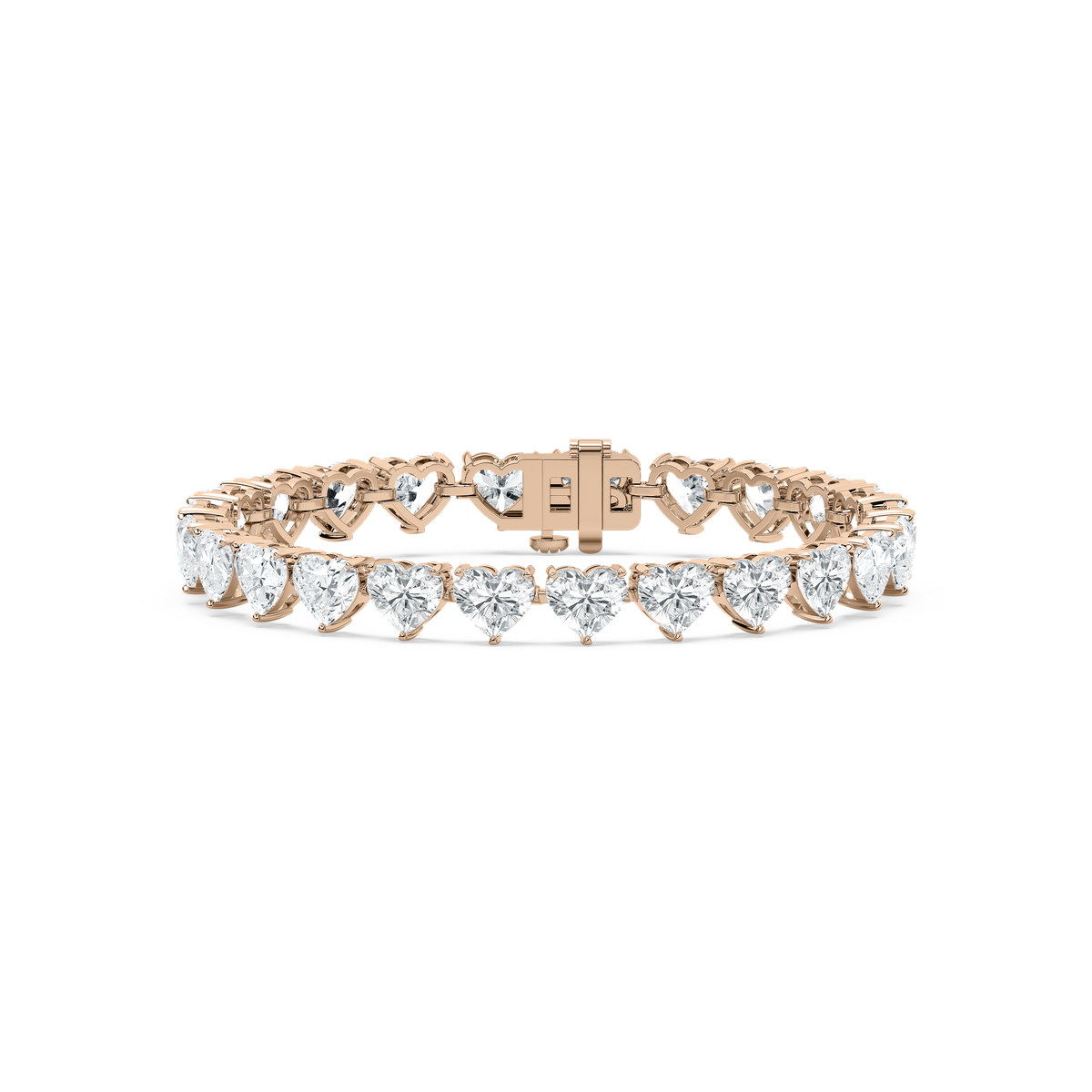 Winsor Heart Tennis Bracelet IN 14k Rose Gold