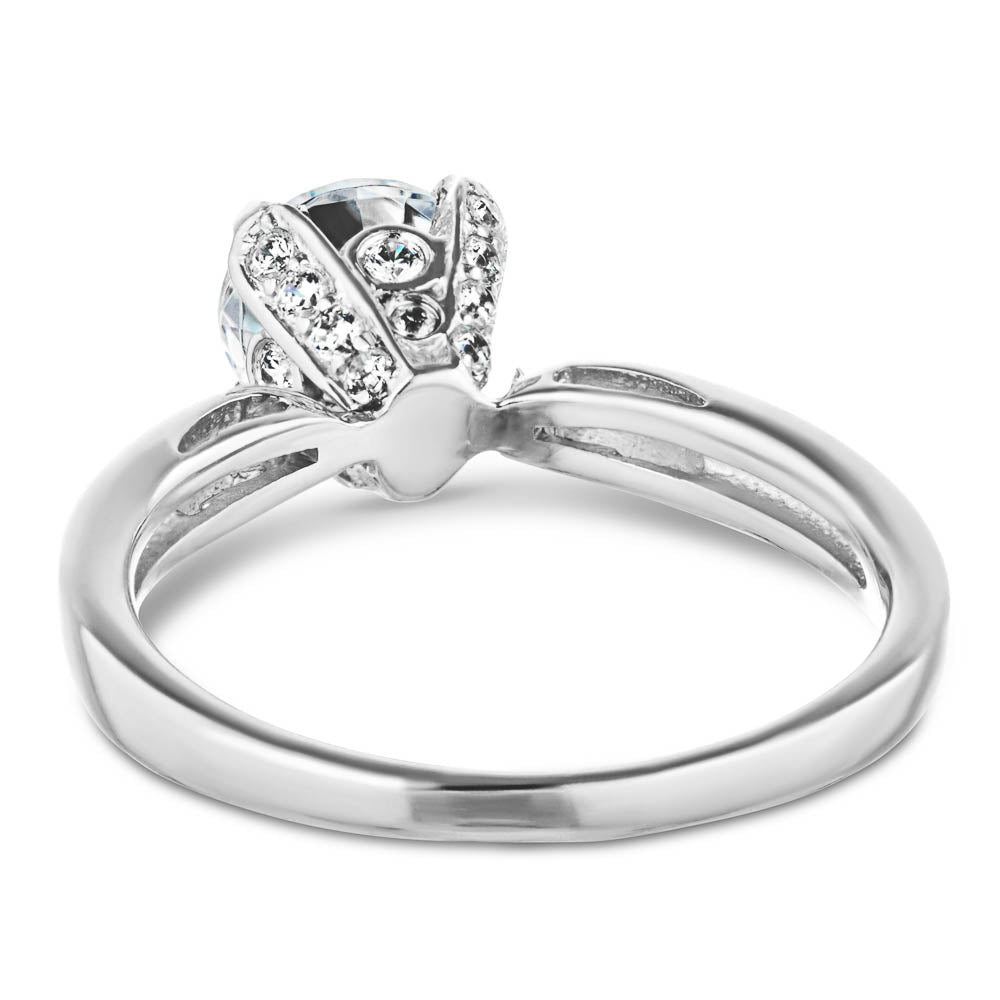 Winter Rose Engagement Ring shown with a 1.50ct round cut Lab-Grown Diamond in 14K white gold