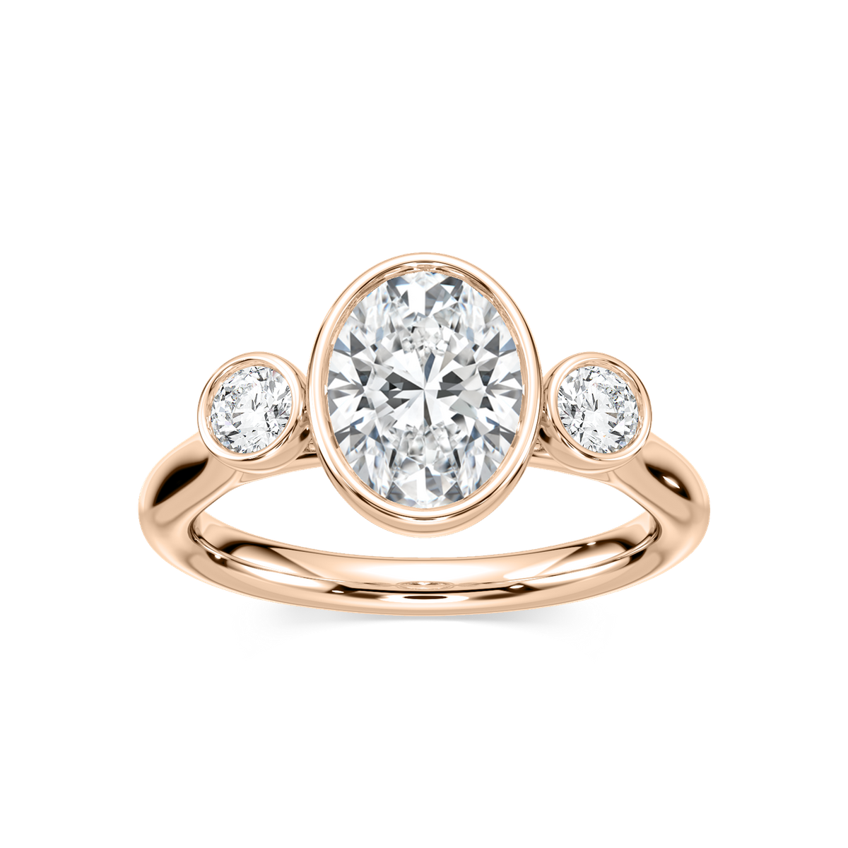 Nina Oval Three Stone Ring