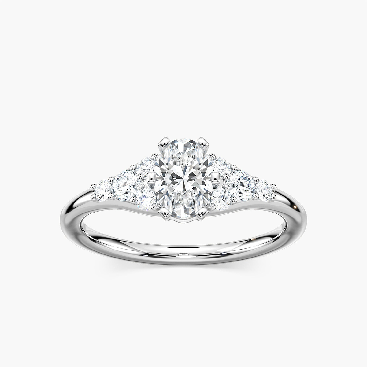 Amira Engagement Ring 14K White Gold - 0.93ctw Lab-Grown Diamond (RTS)