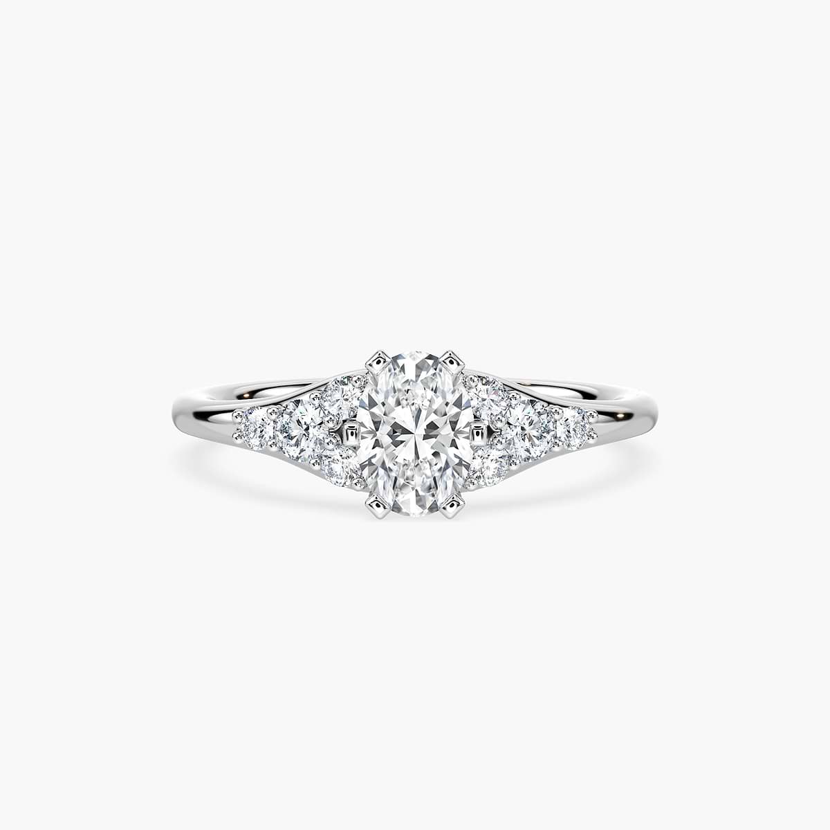 Amira Engagement Ring 14K White Gold - 0.93ctw Lab-Grown Diamond (RTS)