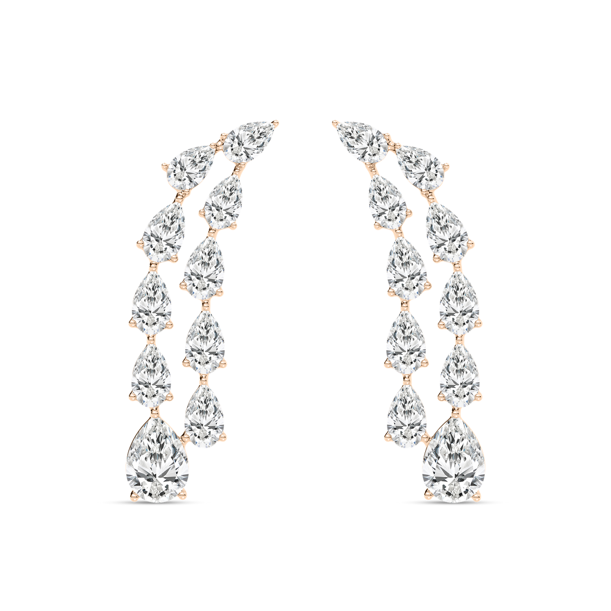 Cascading Pear Drop Earrings