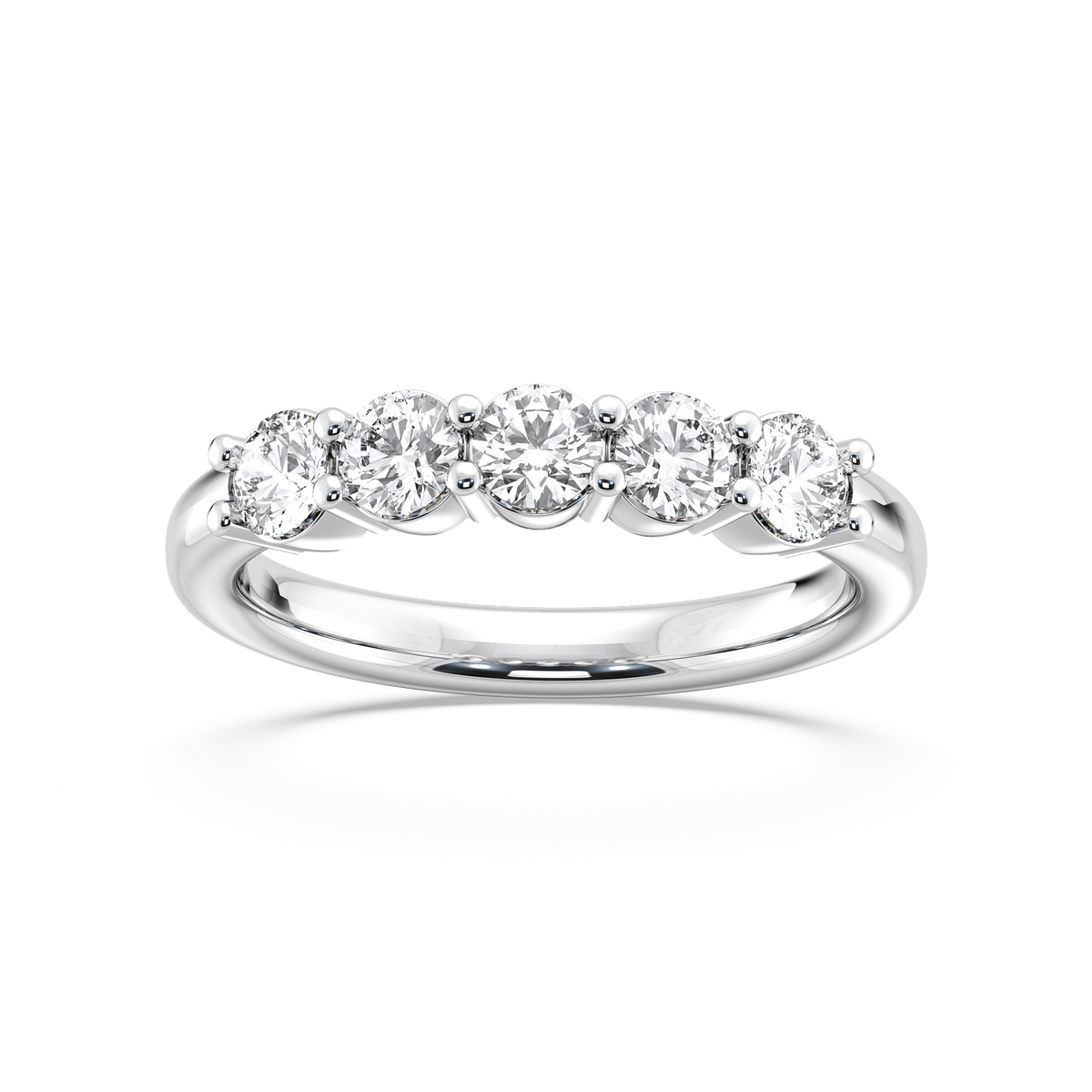 Natalia ctw Round Lab Grown Diamond Five Stone Shared Prong Anniversary Band
