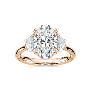 Selene Oval Three Stone Ring