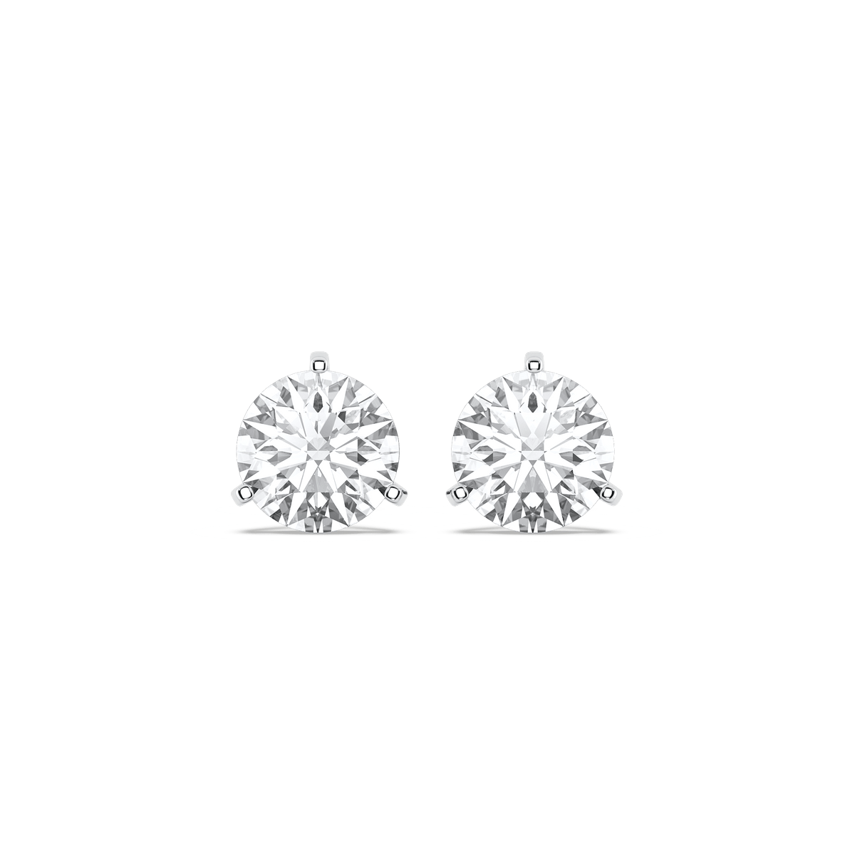 Classic Round Martini Diamond Earrings