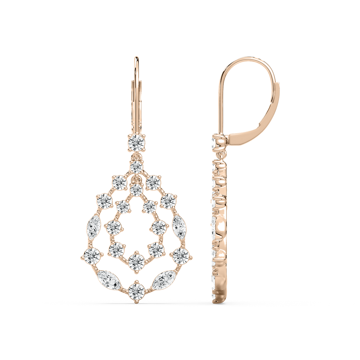 Cluster Drop Earrings