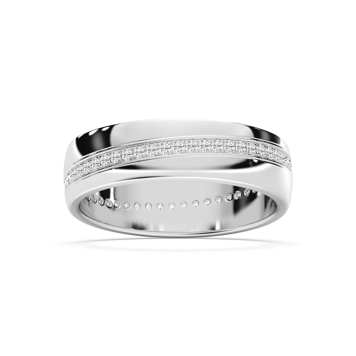 Curved Accent Diamond Band