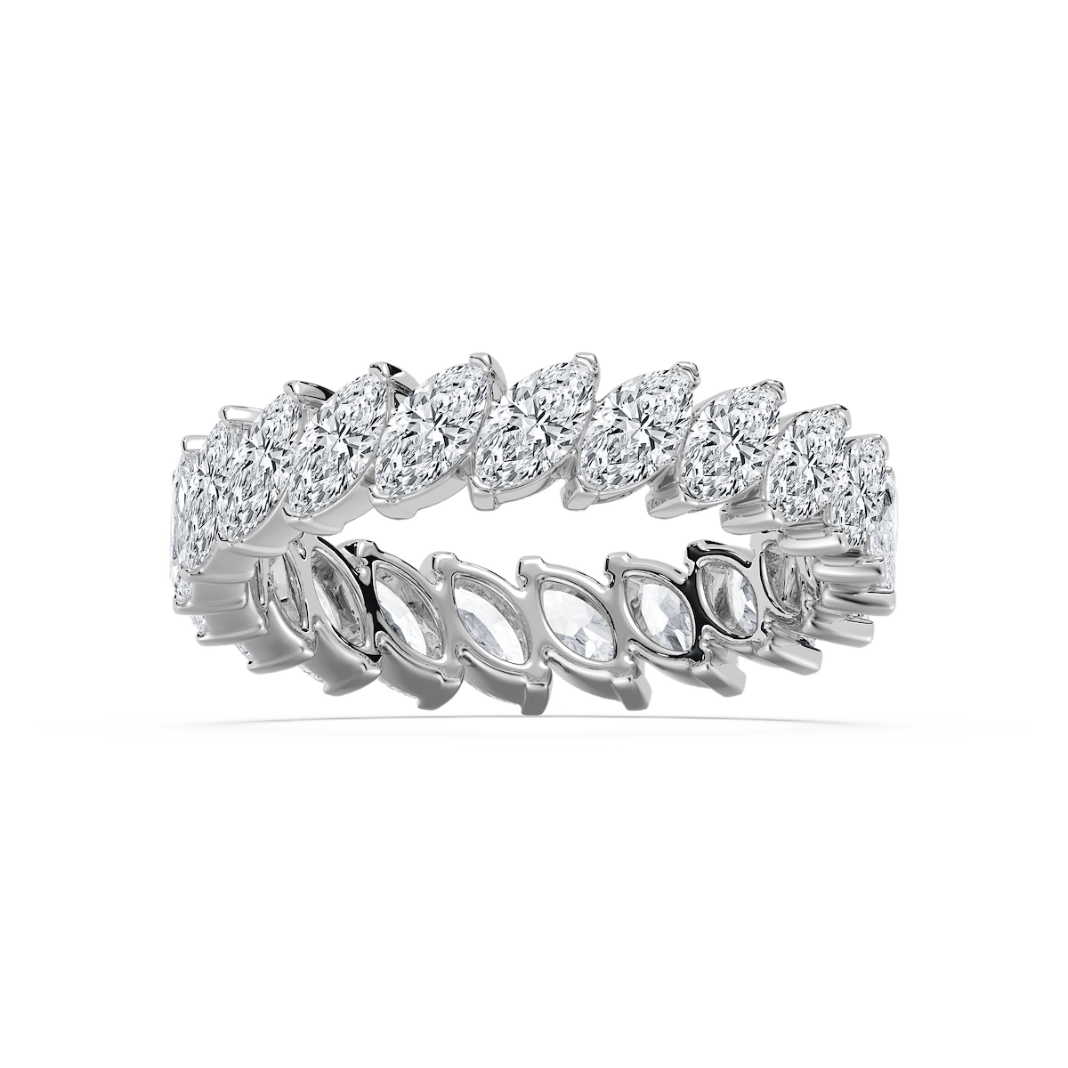 Maria 2 ⅞ ctw Marquise Lab Grown Diamond Offset Eternity Band