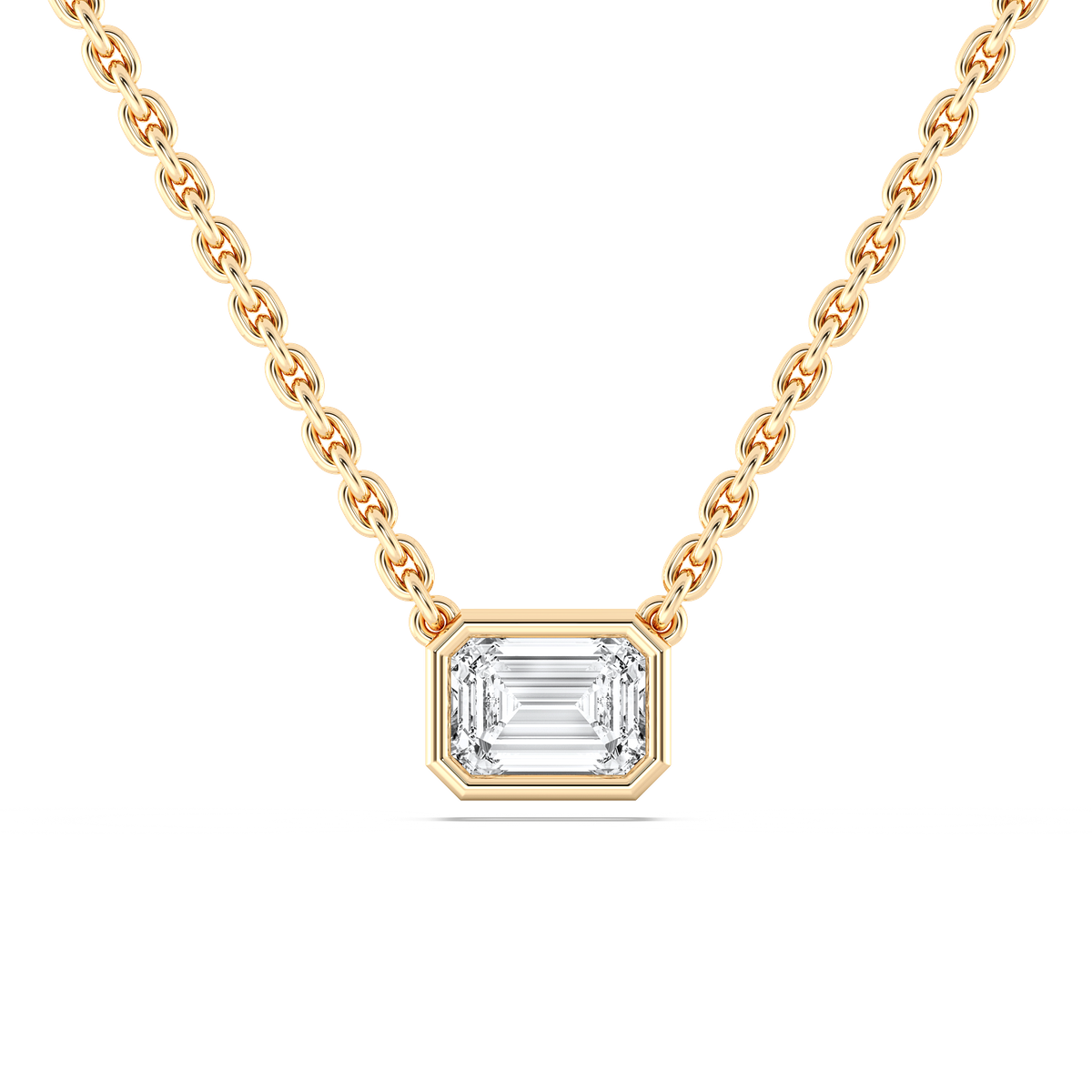 Emerald Bezel Pendant (RTS)