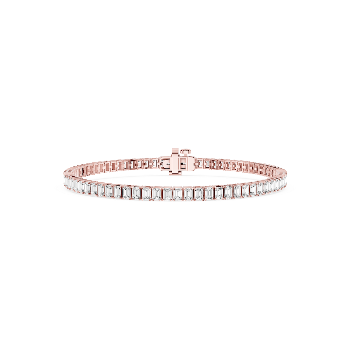 Emerald Lab Grown Diamond Four Prong Tennis Bracelet - 7 Inches