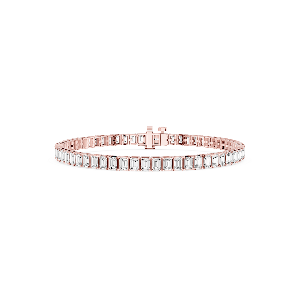 Emerald Lab Grown Diamond Four Prong Tennis Bracelet - 7 Inches