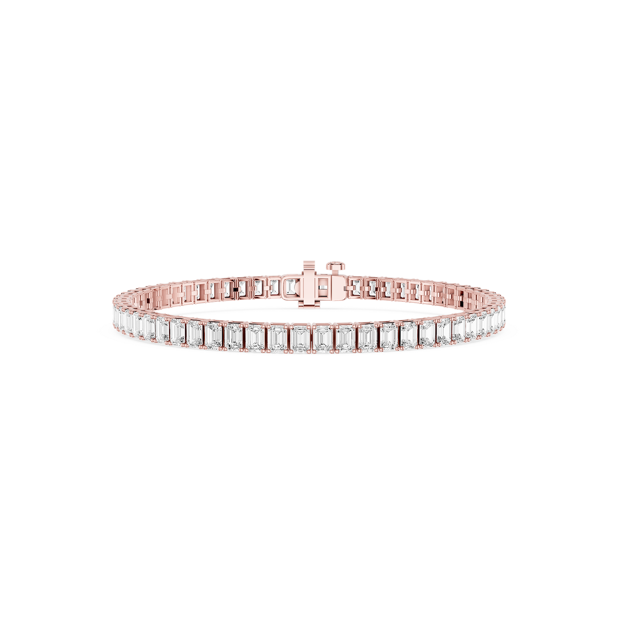 Emerald Lab Grown Diamond Four Prong Tennis Bracelet - 7 Inches