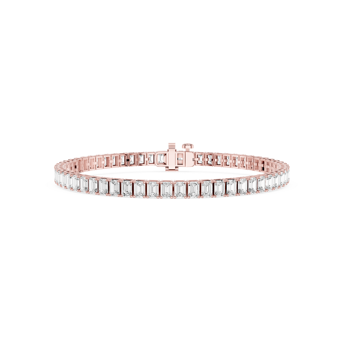 Emerald Lab Grown Diamond Four Prong Tennis Bracelet - 7 Inches