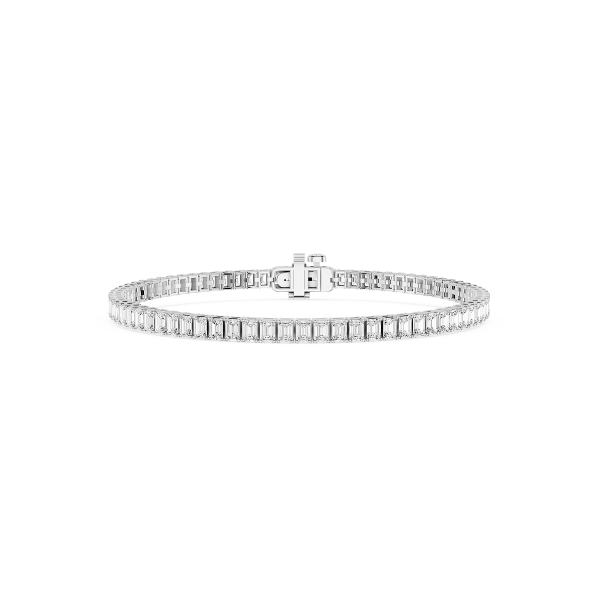 Emerald Lab Grown Diamond Four Prong Tennis Bracelet - 7 Inches