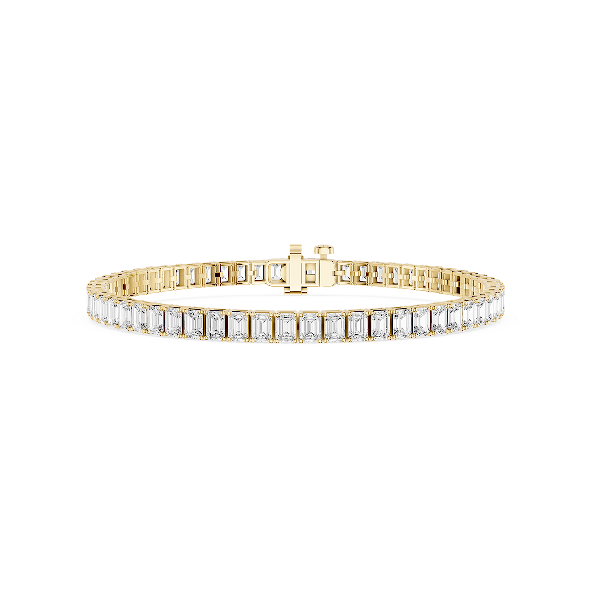 Emerald Lab Grown Diamond Four Prong Tennis Bracelet - 7 Inches