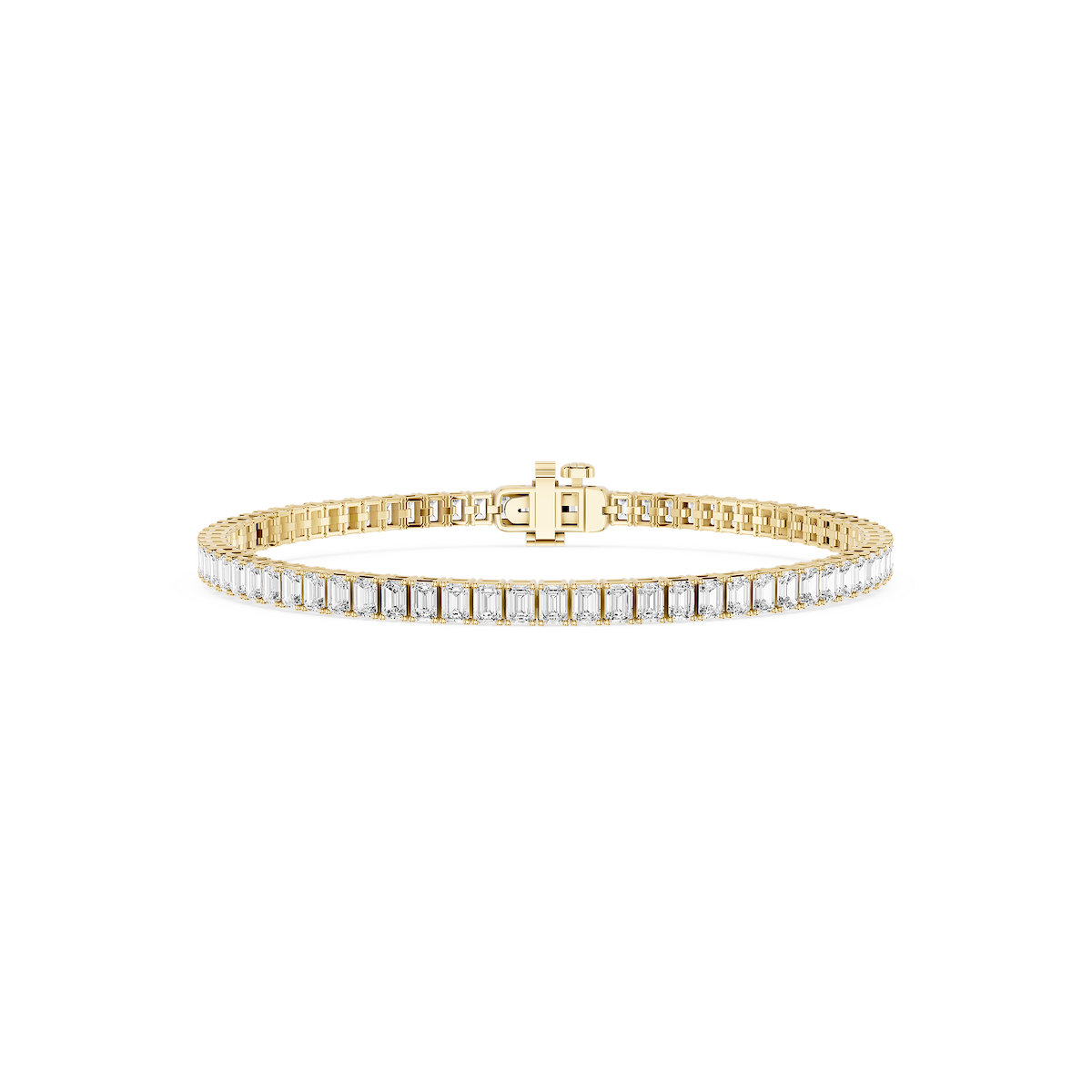 Emerald Lab Grown Diamond Four Prong Tennis Bracelet - 7 Inches