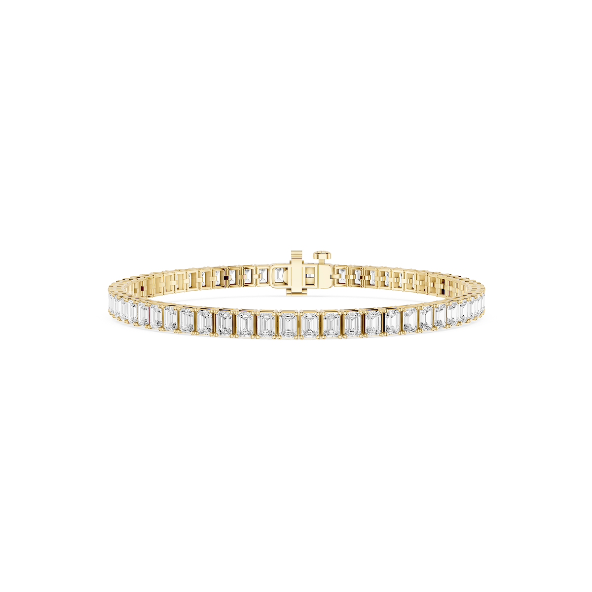 Emerald Lab Grown Diamond Four Prong Tennis Bracelet - 7 Inches