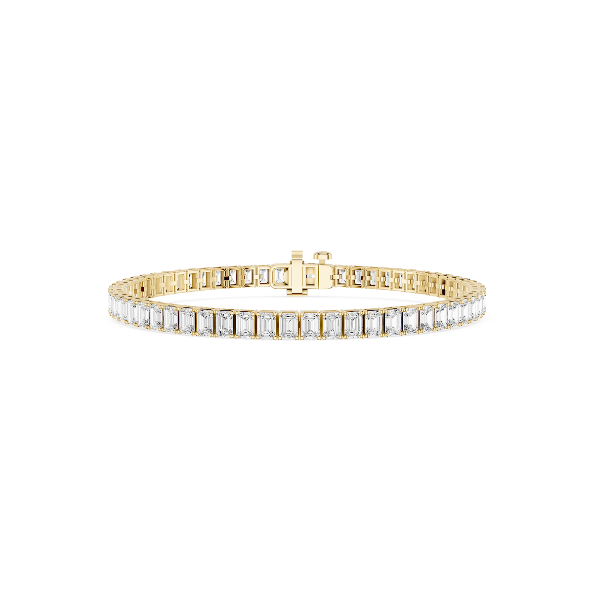 Emerald Lab Grown Diamond Four Prong Tennis Bracelet - 7 Inches