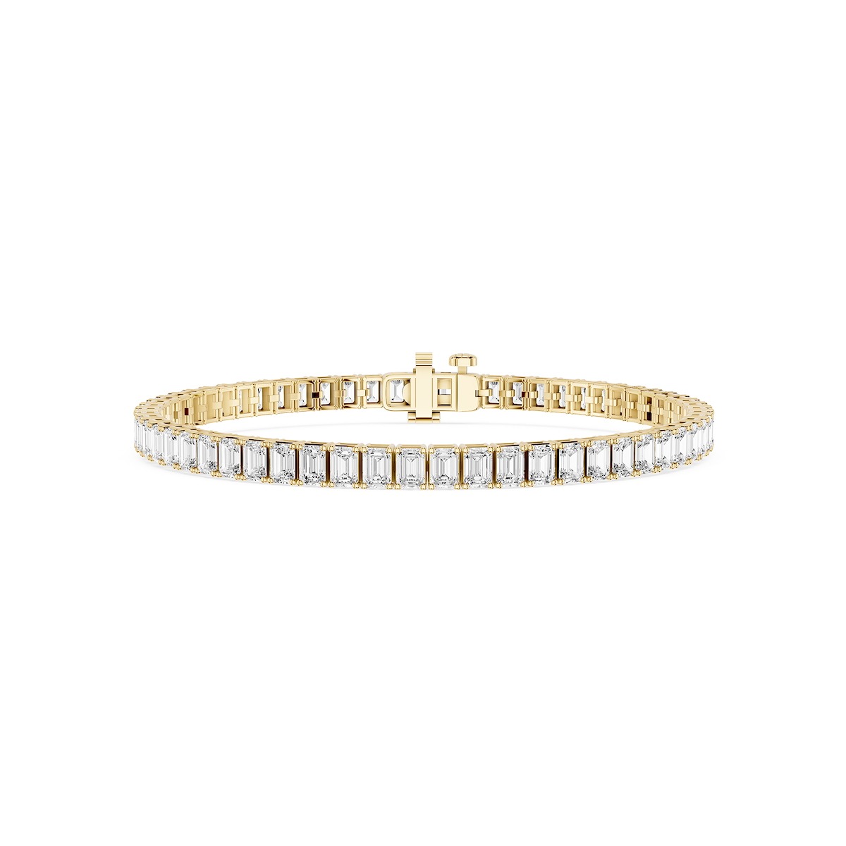 Emerald Lab Grown Diamond Four Prong Tennis Bracelet - 7 Inches