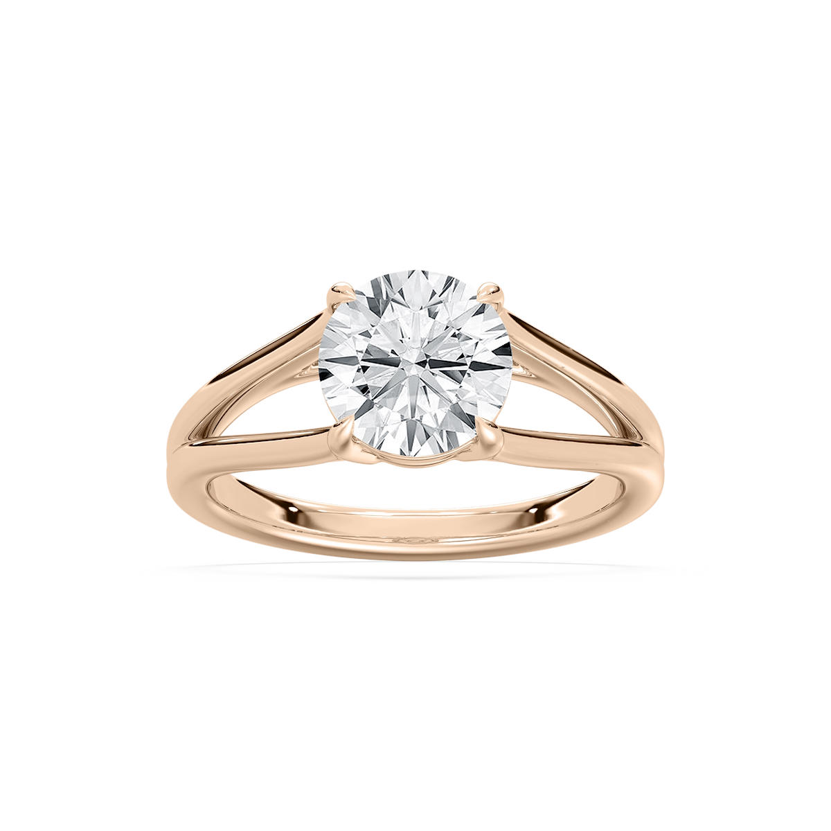Esme 2 ctw Round Lab Grown Diamond Open Shank Solitaire Engagement Ring