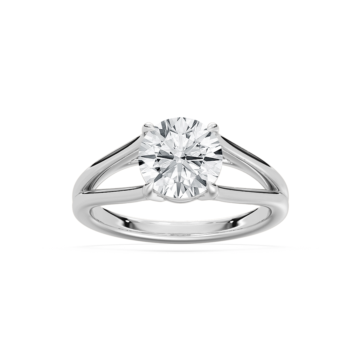 Esme 2 ctw Round Lab Grown Diamond Open Shank Solitaire Engagement Ring