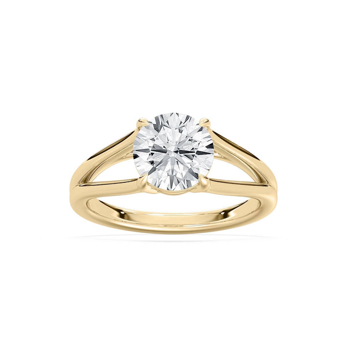 Esme 2 ctw Round Lab Grown Diamond Open Shank Solitaire Engagement Ring