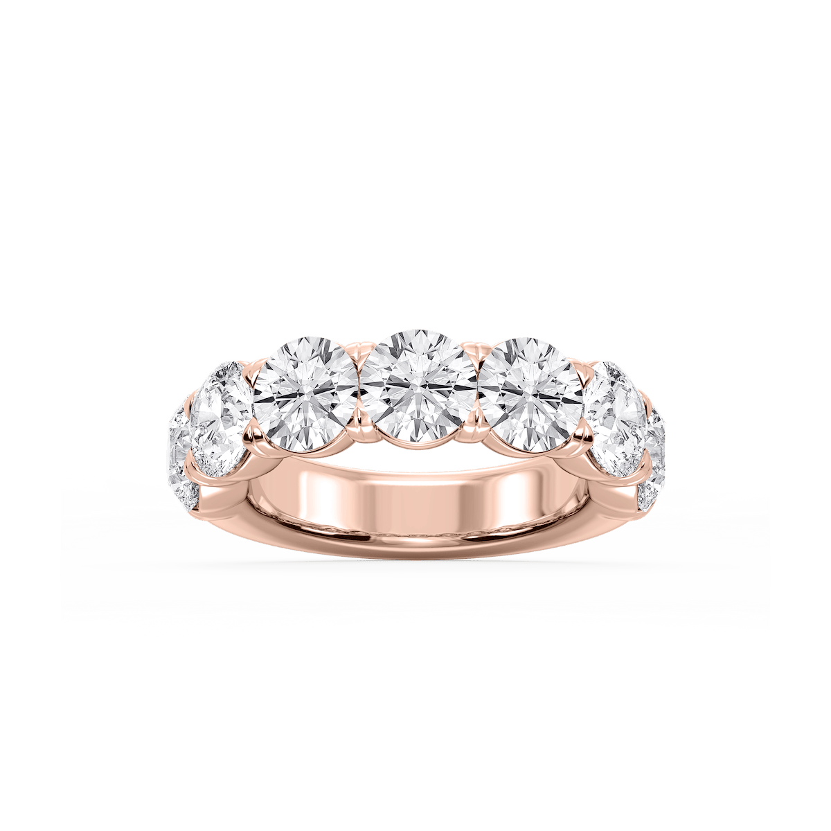 Valerie Round Lab Grown Diamond 7-Stone V-Prong Anniversary Band