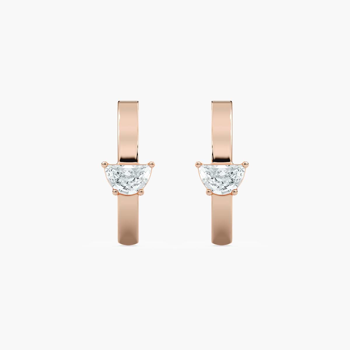 Half Moon Lab Grown Diamond Cuff Earrings