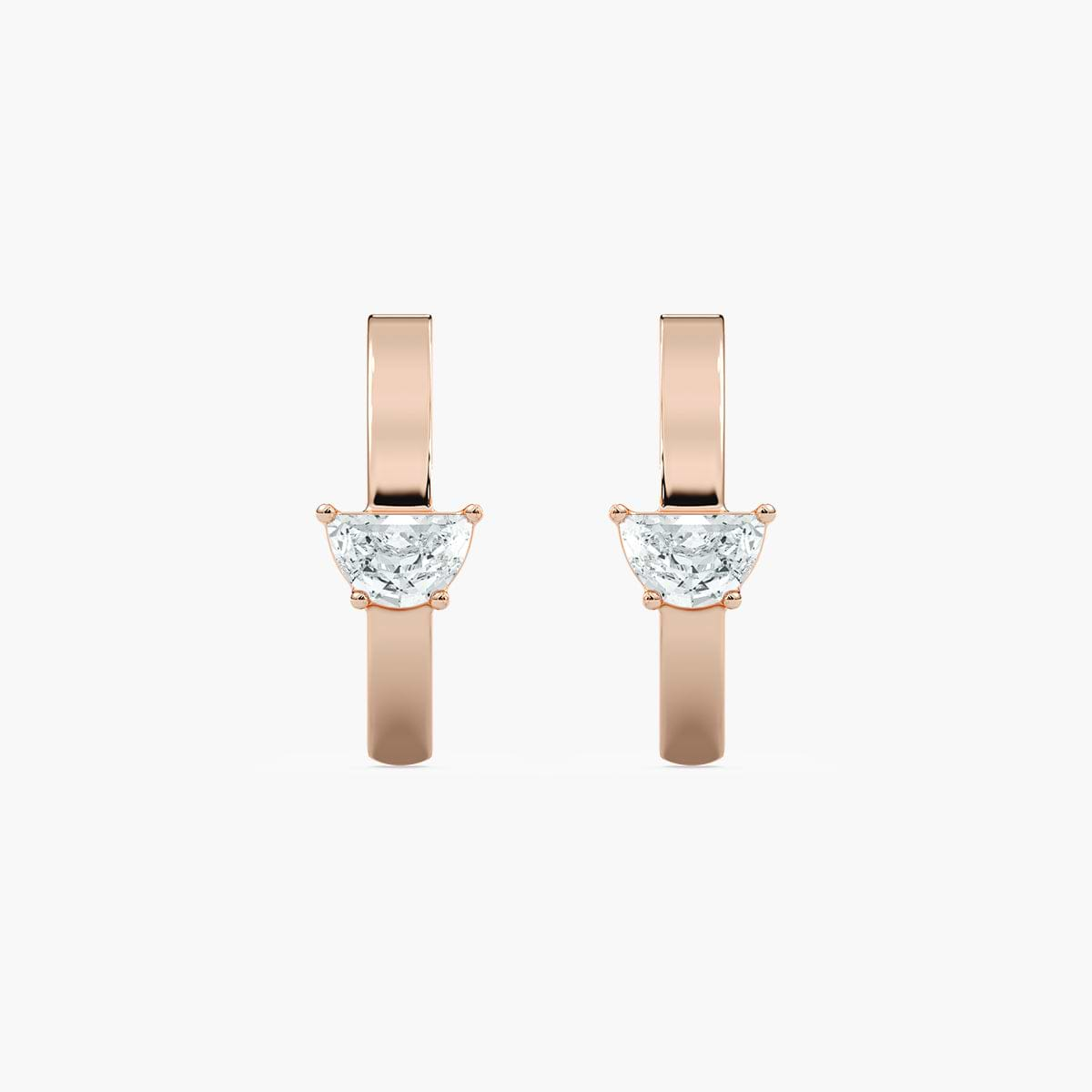 Half Moon Lab Grown Diamond Cuff Earrings