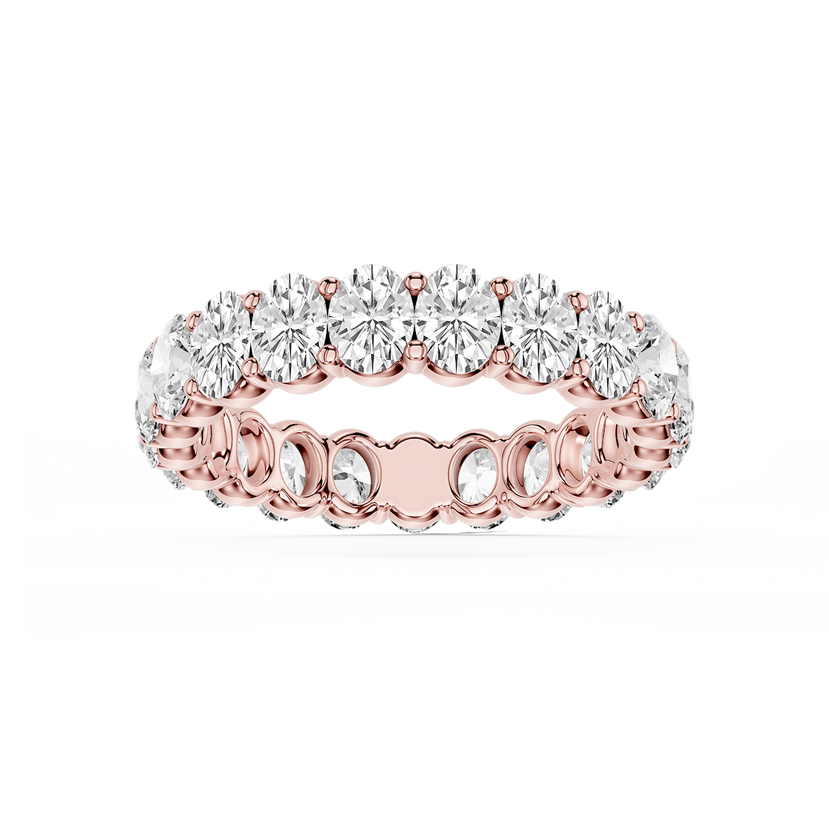 Harlow Oval Lab Grown Diamond Shared Prong Eternity Band