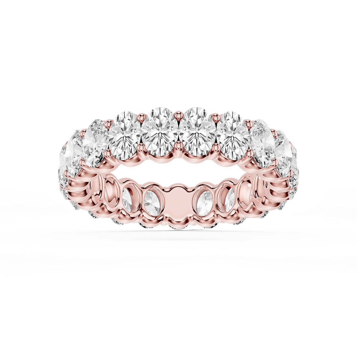Harlow Oval Lab Grown Diamond Shared Prong Eternity Band