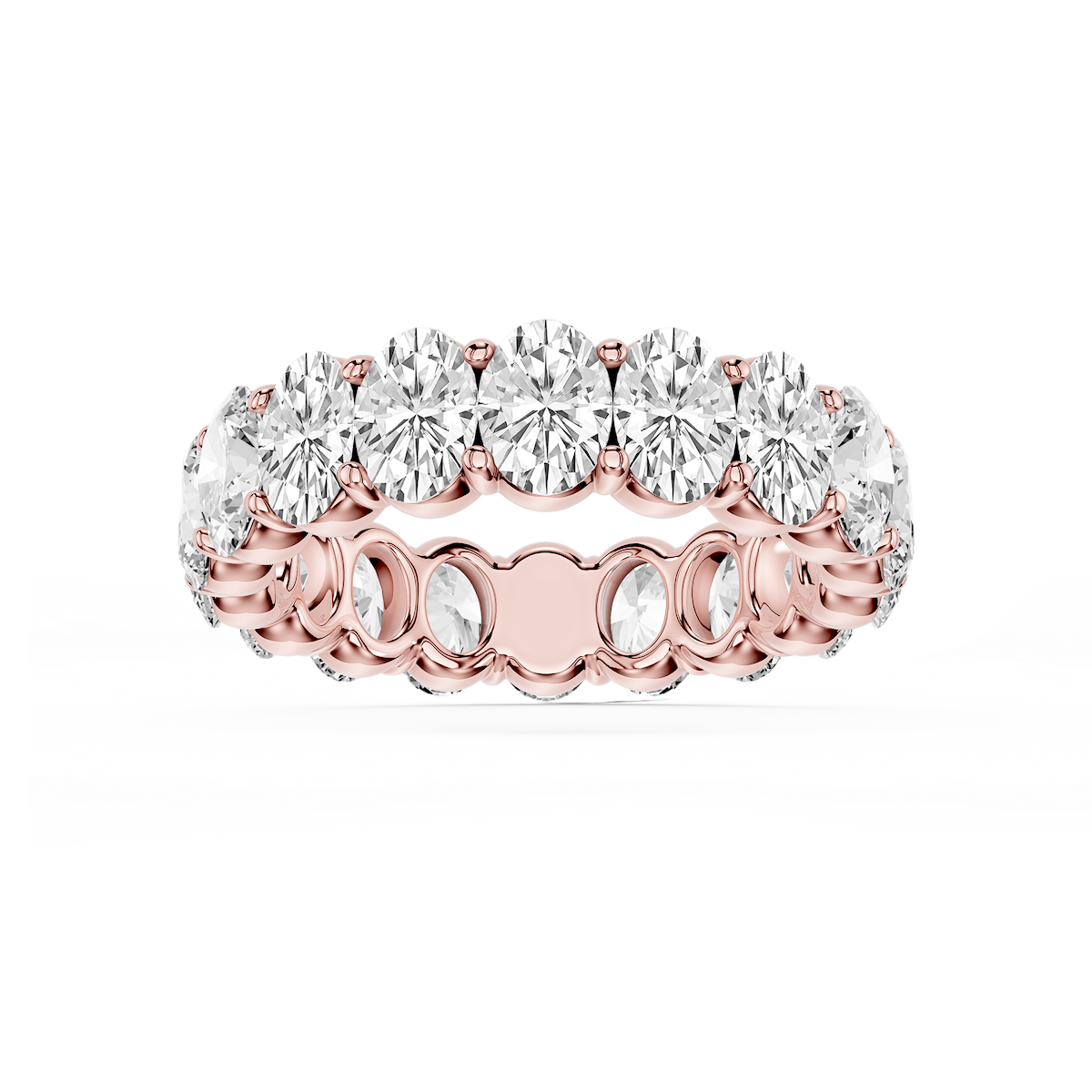 Harlow Oval Lab Grown Diamond Shared Prong Eternity Band