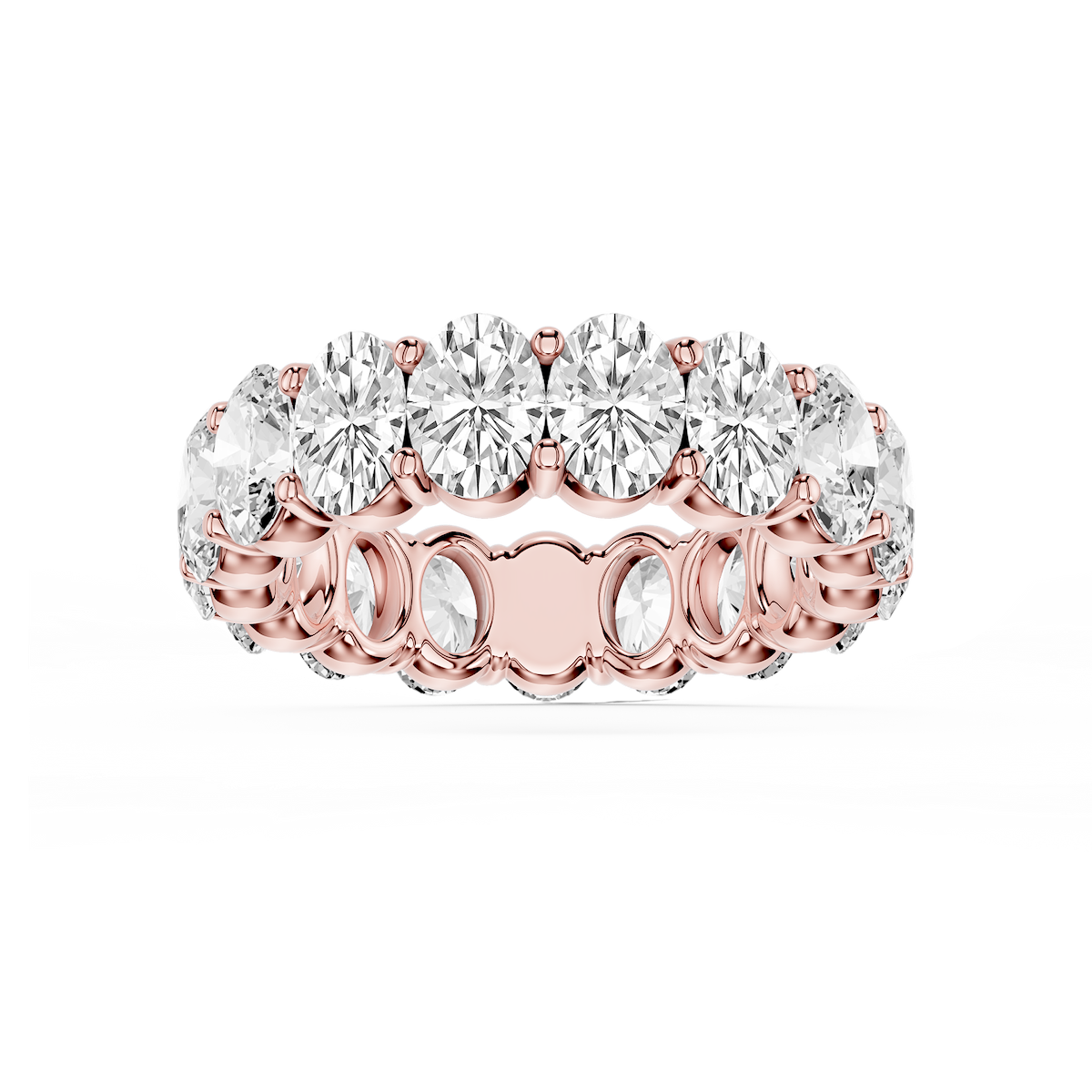 Harlow Oval Lab Grown Diamond Shared Prong Eternity Band