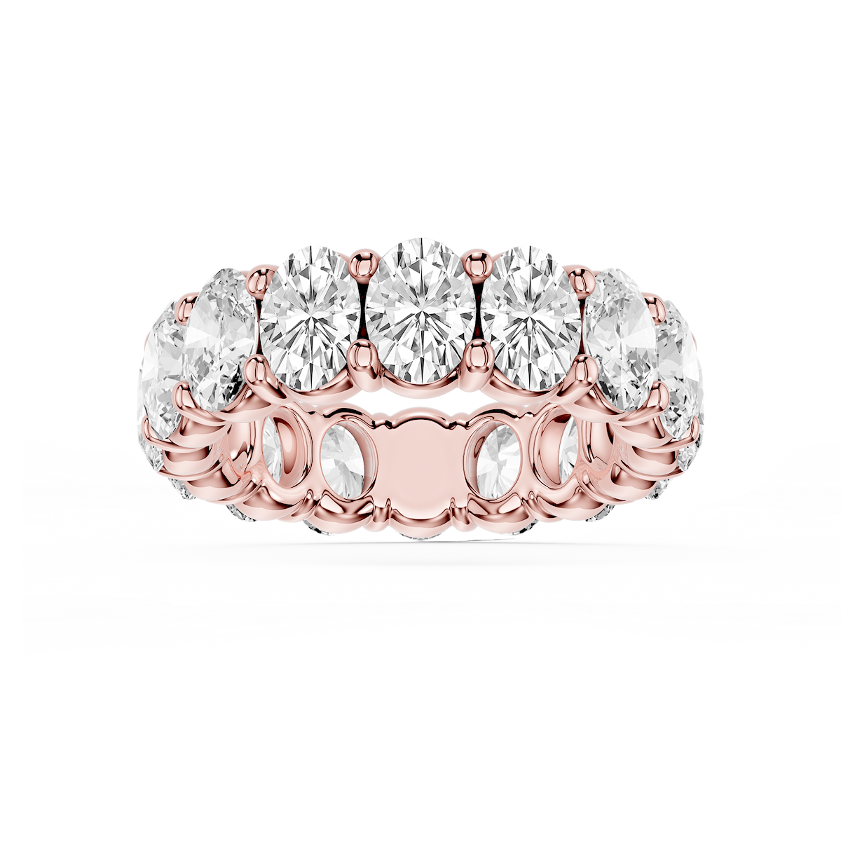 Harlow Oval Lab Grown Diamond Shared Prong Eternity Band
