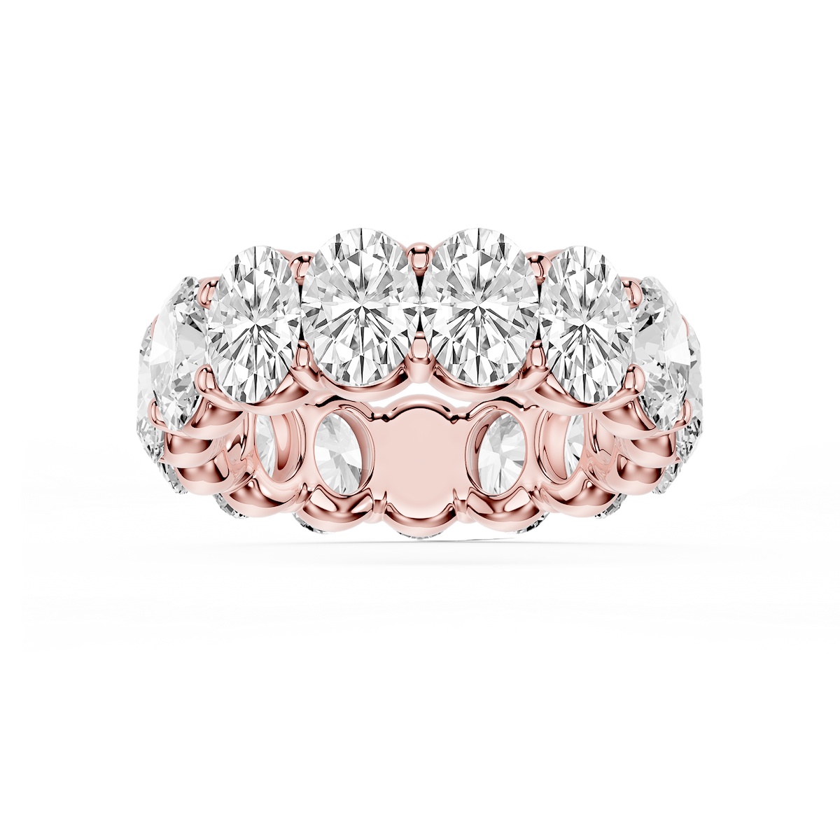 Harlow Oval Lab Grown Diamond Shared Prong Eternity Band