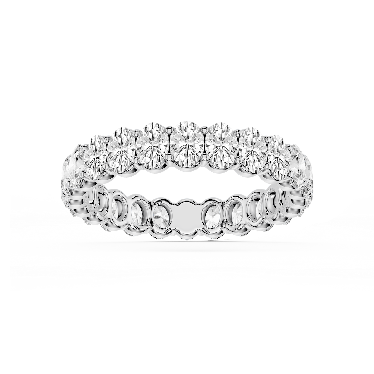 Harlow Oval Lab Grown Diamond Shared Prong Eternity Band