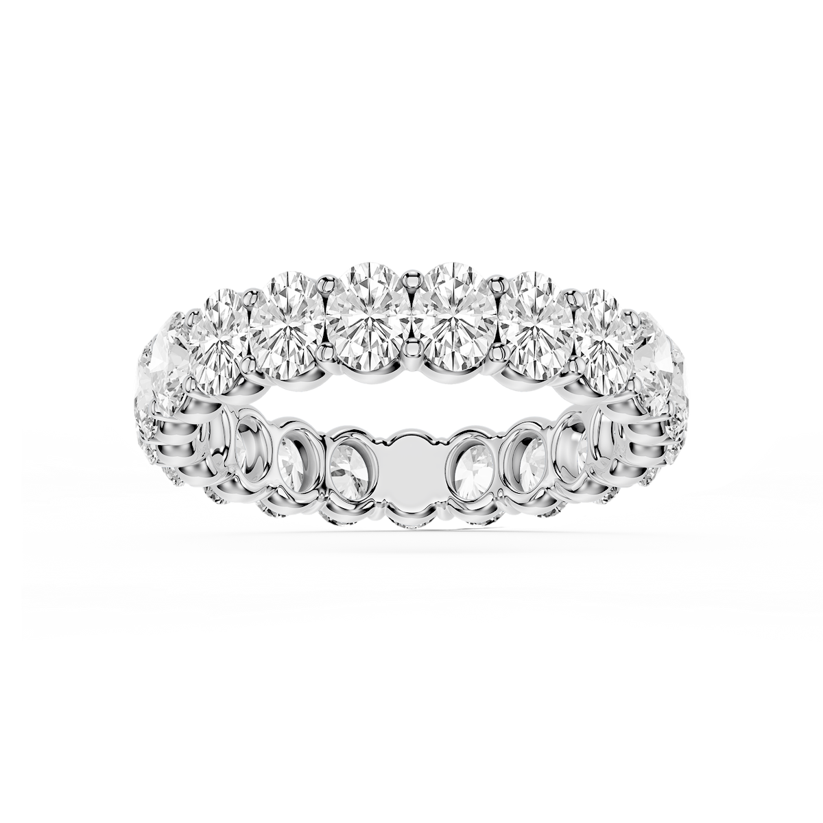 Harlow Oval Lab Grown Diamond Shared Prong Eternity Band
