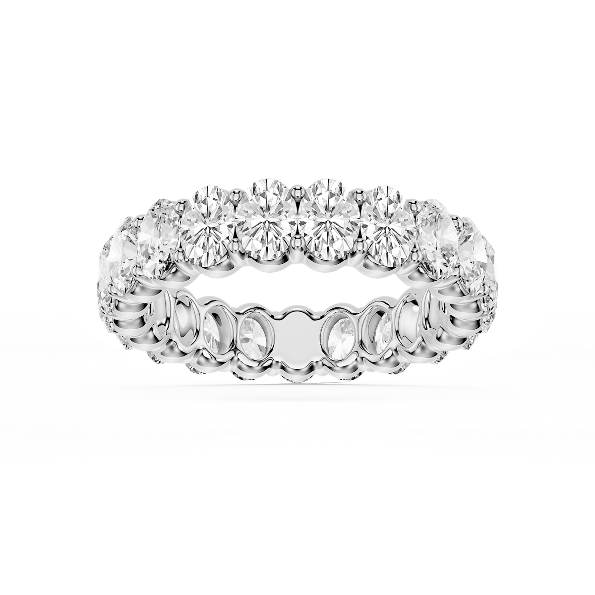 Harlow Oval Lab Grown Diamond Shared Prong Eternity Band