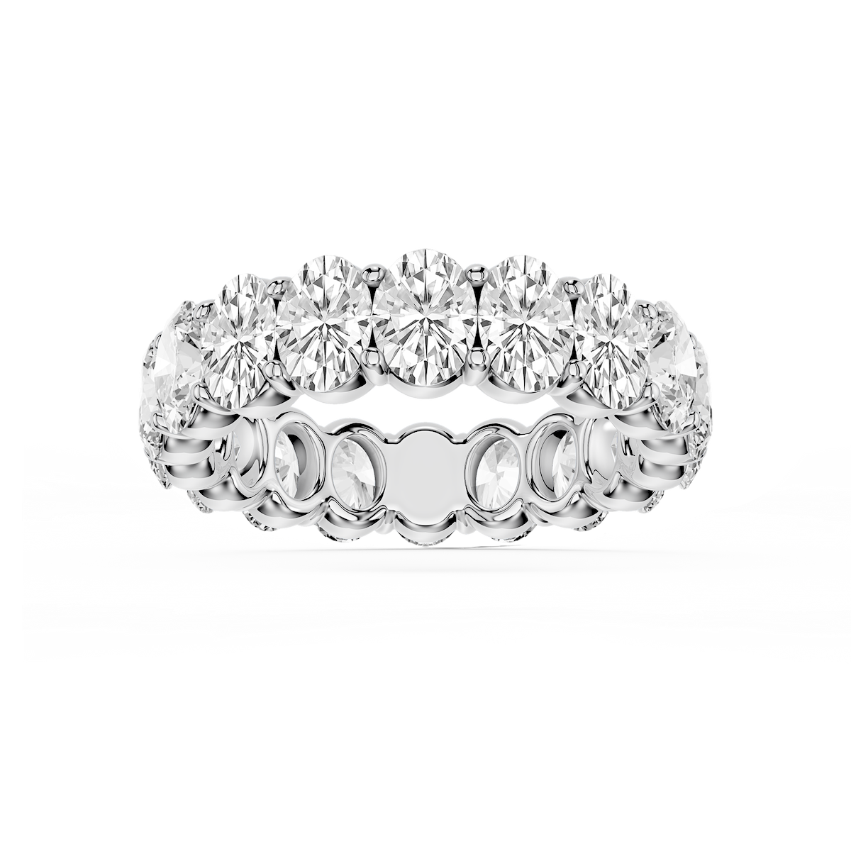 Harlow Oval Lab Grown Diamond Shared Prong Eternity Band
