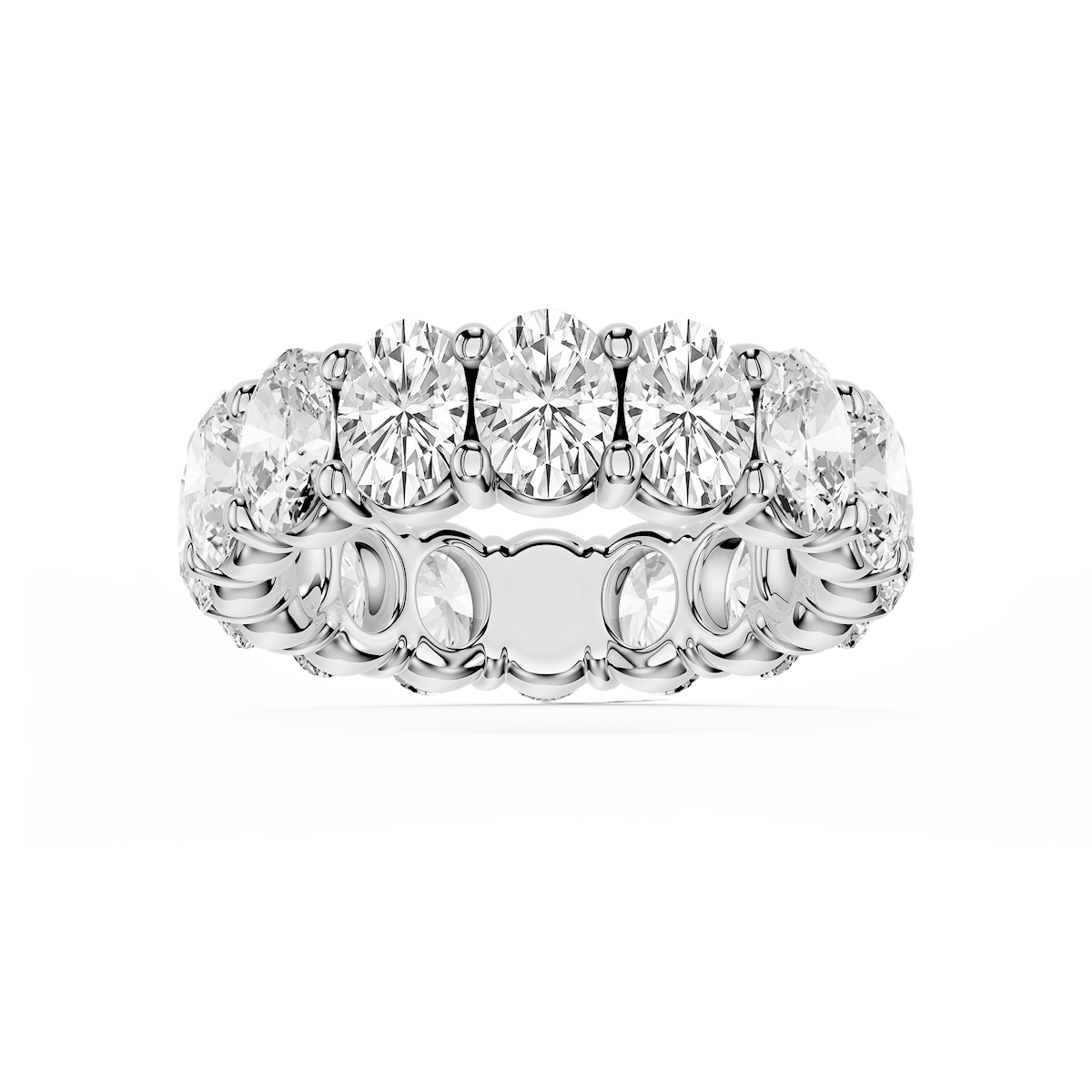Harlow Oval Lab Grown Diamond Shared Prong Eternity Band