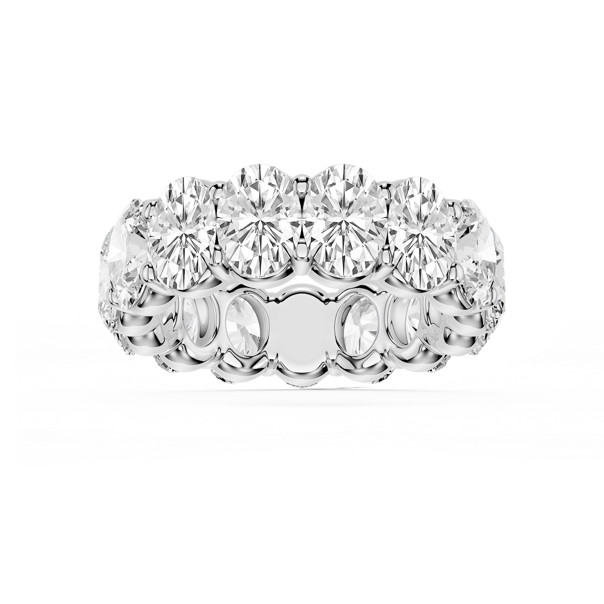 Harlow Oval Lab Grown Diamond Shared Prong Eternity Band