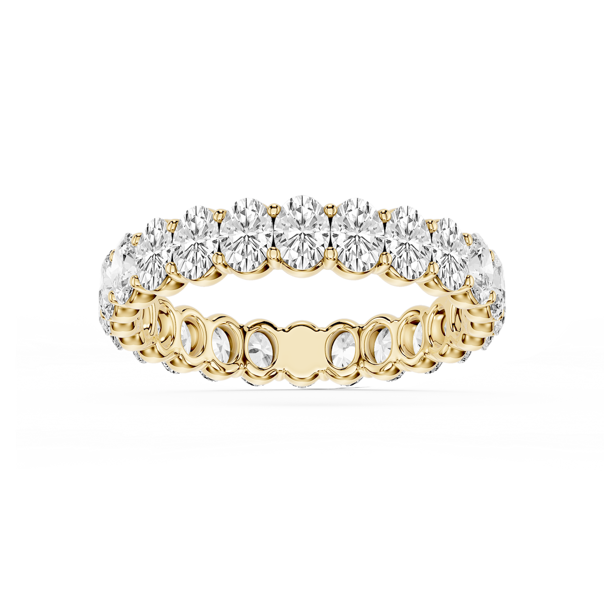 Harlow Oval Lab Grown Diamond Shared Prong Eternity Band