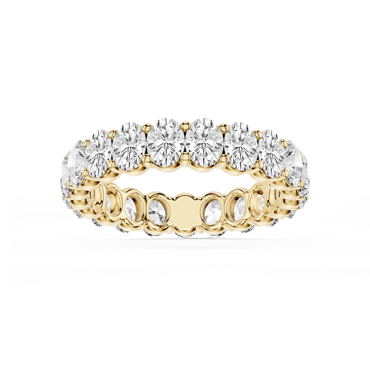 Harlow Oval Lab Grown Diamond Shared Prong Eternity Band
