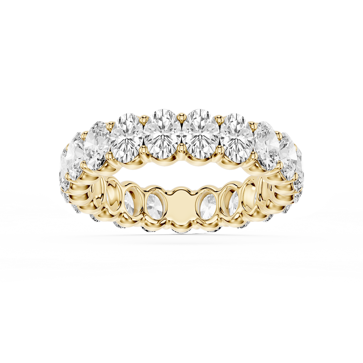 Harlow Oval Lab Grown Diamond Shared Prong Eternity Band
